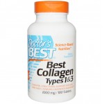 อาหารเสริม คอลลาเจน collagen ราคาส่ง ยี่ห้อ Doctor's Best, Best Collagen, Types 1 & 3, 1000 mg, 180 Tablets